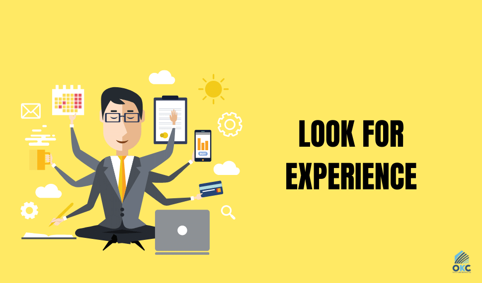look for experience for property manager