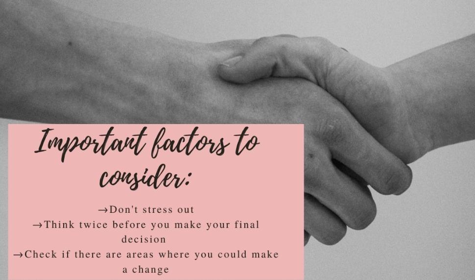 important factors to consider to make decision