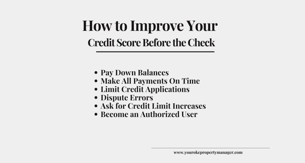 improve credit score before check