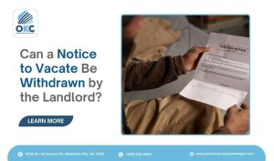 can a notice to vacate be withdrawn by landlord