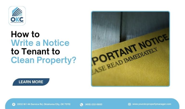 How to Write a Notice to Tenant to Clean Property