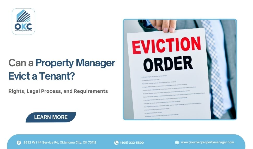 can a property manager evict a tenant